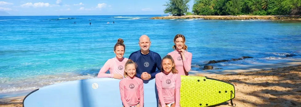 Family surf lesson haleiwa