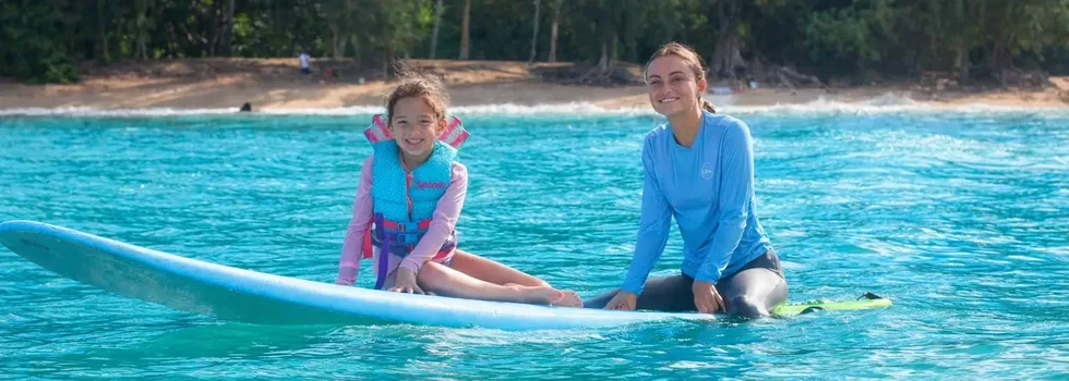Kids tandem surf lesson