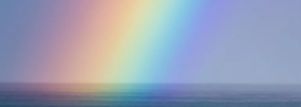 Rainbow over ocean oahu