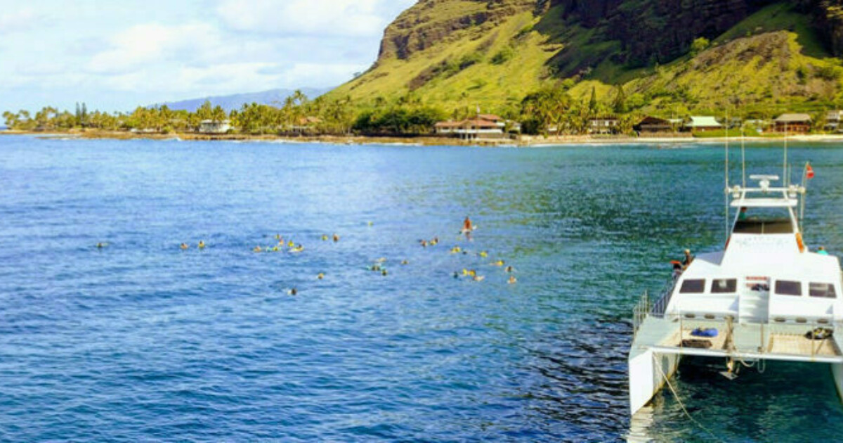 KoOlina Sunset & Snorkel Catamaran Dinner Cruise Adventure Tours Hawaii