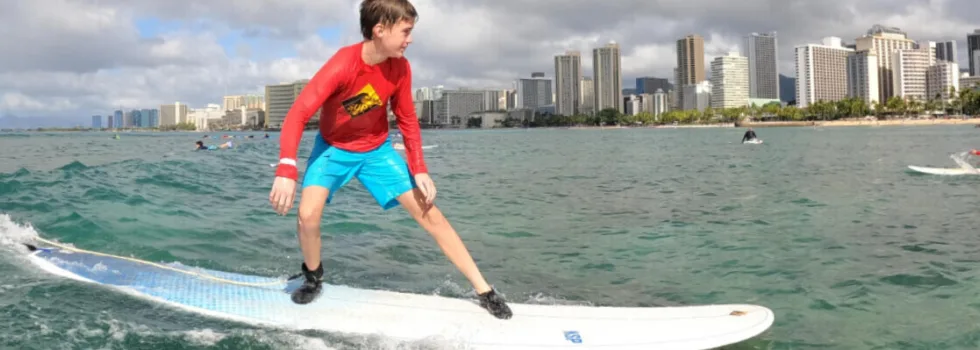 Surfing lessons for kids waikiki