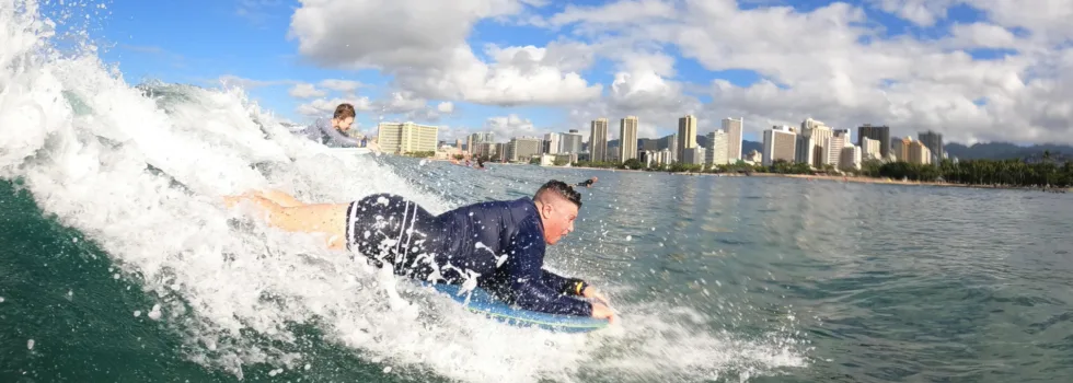 Adult bodyboard lesson waikiki