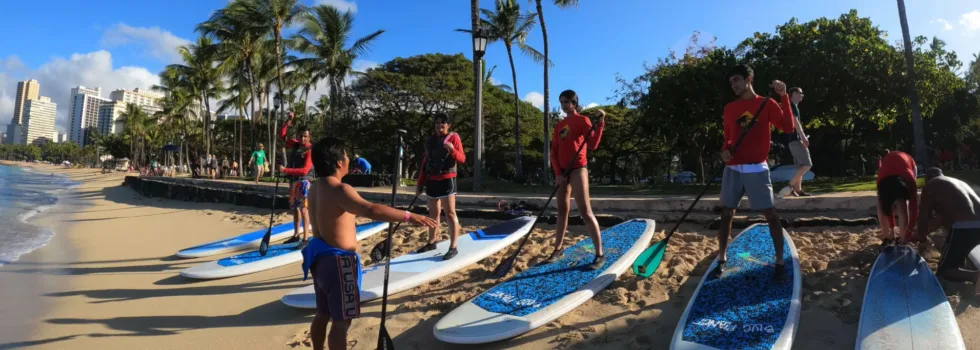 Waikiki stand up paddle beach lesson
