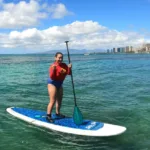 Stand up paddle in clear water thumb