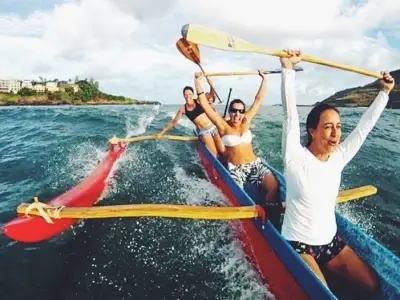 Outrigger Canoe Surfing: Outrigger canoe surf kauai