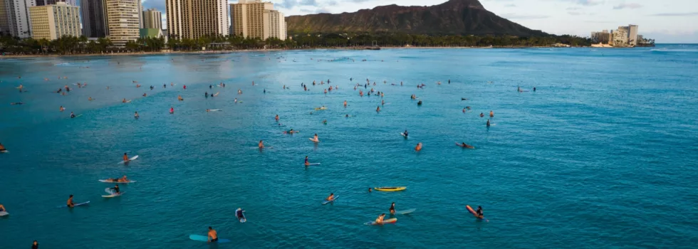 View from waikiki private luxury yacht