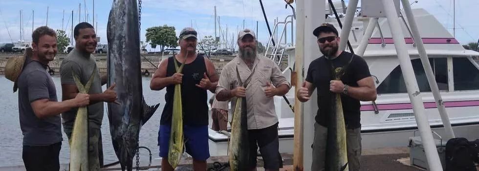 Happy fishing customers hawaii