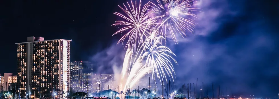 Fireworks over waikiki