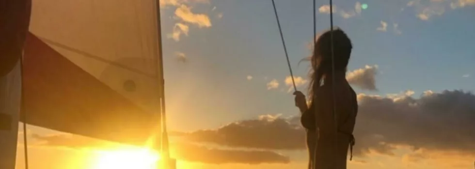 Sunset catamaran swim waikiki