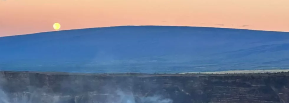 Sunrise over volcano hawaii