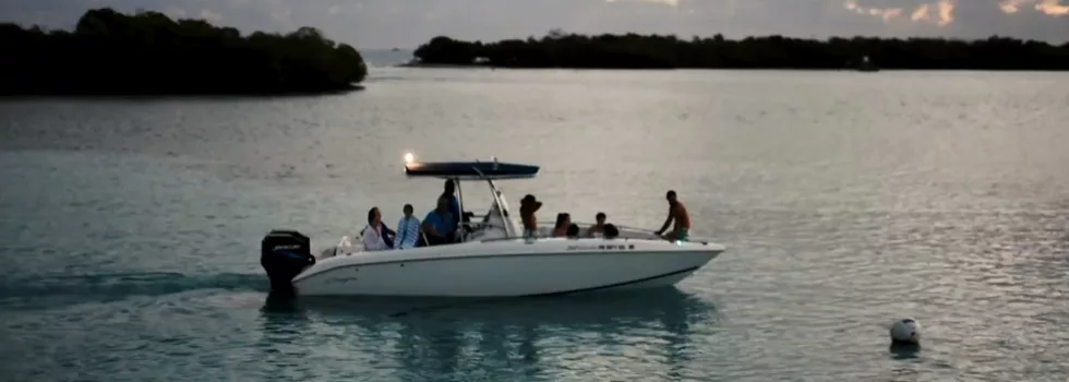 Boat ride in bioluminescent bay