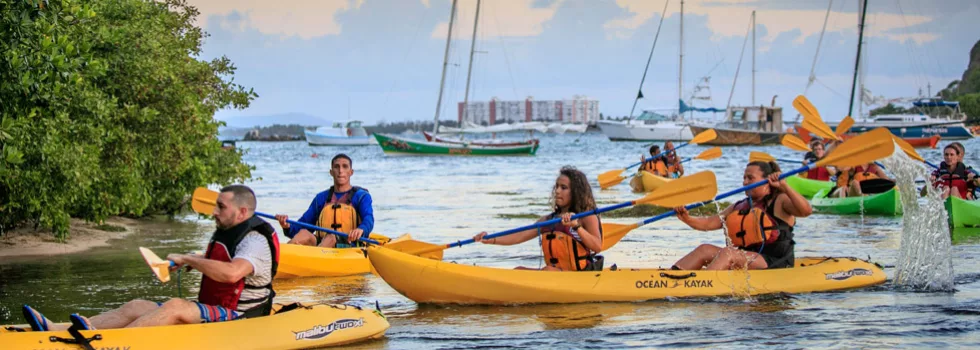 Blue bay glow water kayak