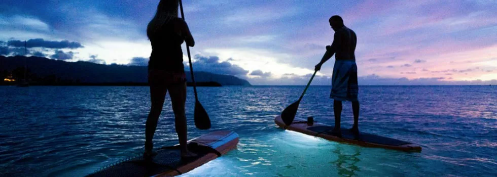 Glowing stand up paddle haleiwa