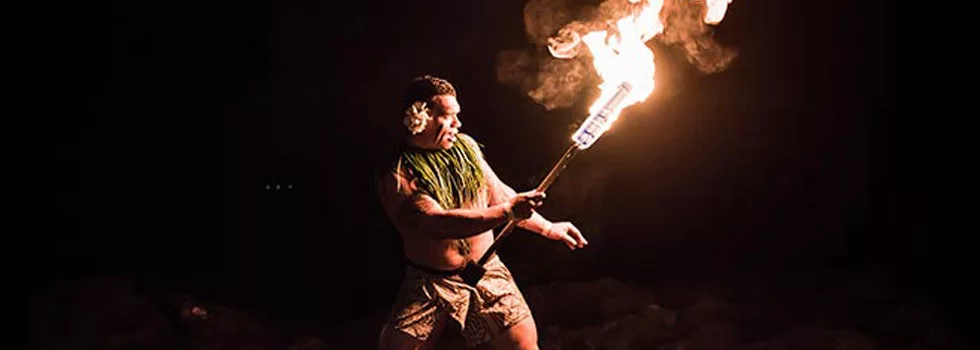 Fire dancer on maui
