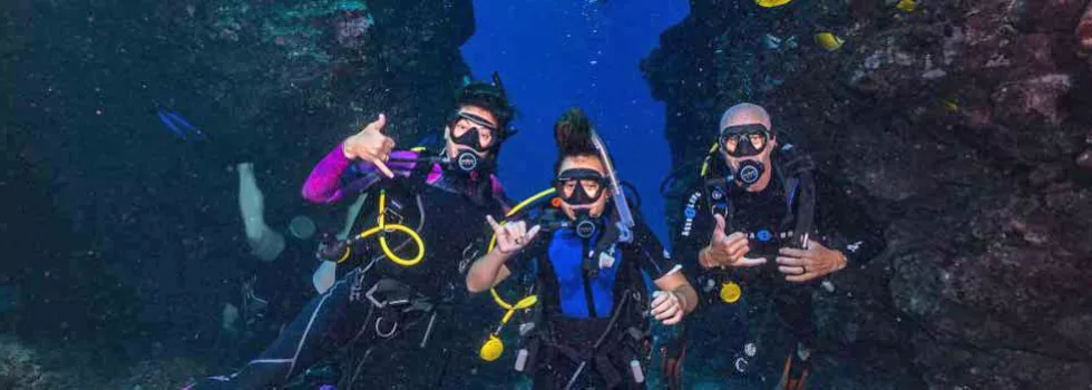 Lanai scuba diving cathederals