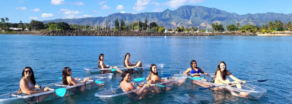 Clear kayak tour north shore oahu