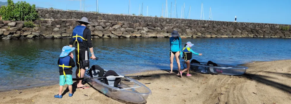 Clear kayak on haleiwa river tour