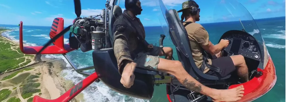 Autogyro beach flight hawaii
