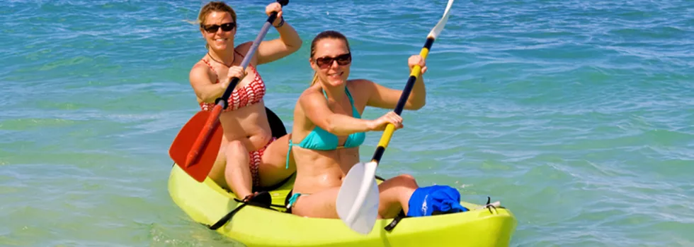 Double kayak from makena landing maui
