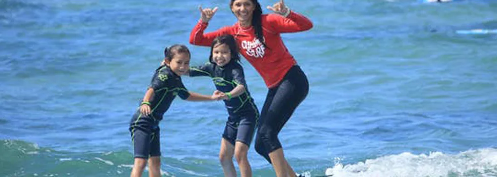 Kids surfing lessons west oahu