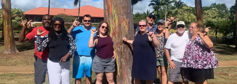 Sightseeing tour group