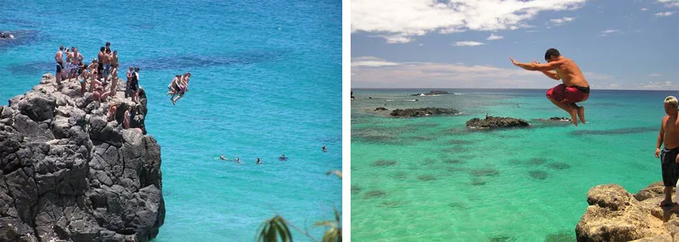 Waimea bay jump rock tour