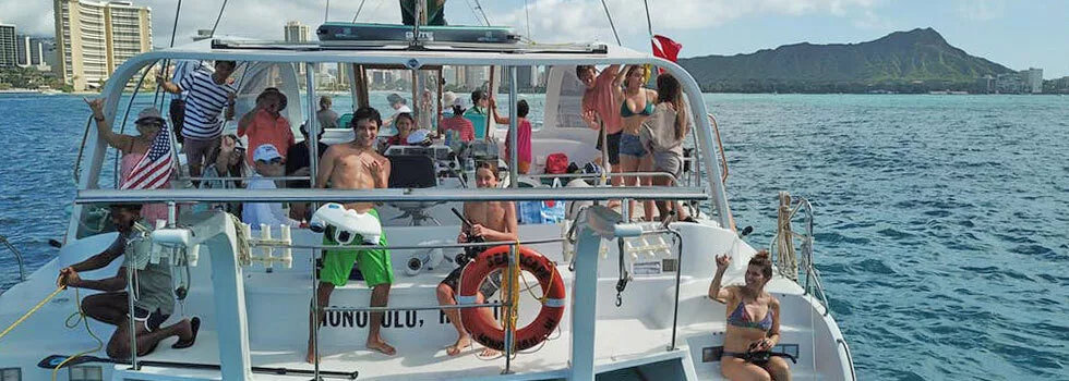 Private catamaran boat waikiki