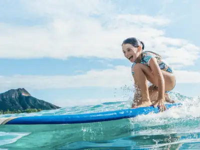 Authentic Waikiki Beach Boy Surf Lesson: Girl surf lesson waikiki hawaii