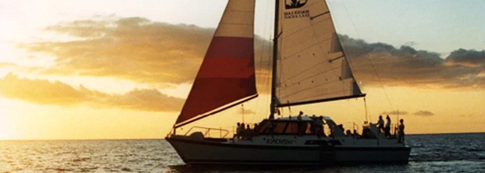 Sunset catamaran cruise in waikoloa