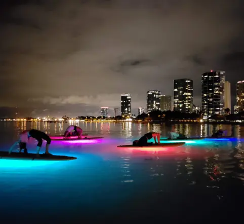 Glow SUP Yoga under Waikiki Lights photo 3