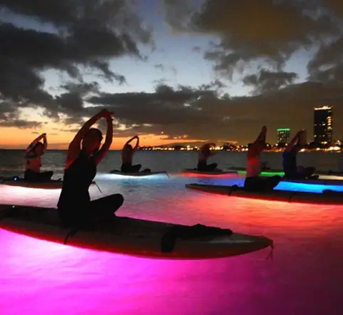Glow SUP Yoga under Waikiki Lights photo 4